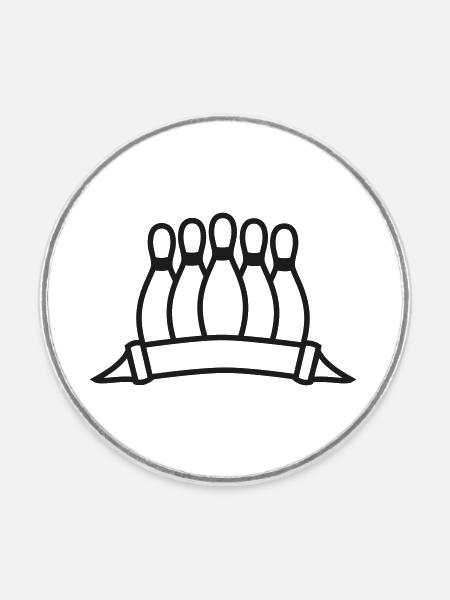 Kegel mit Banner - Runder Kühlschrankmagnet - Weiß