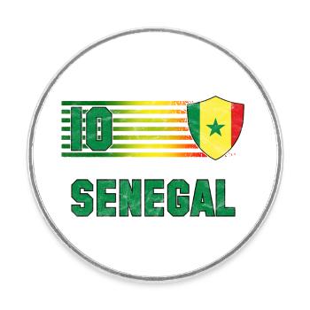 Senegal Football Team - Round  fridge magnet - white - Front