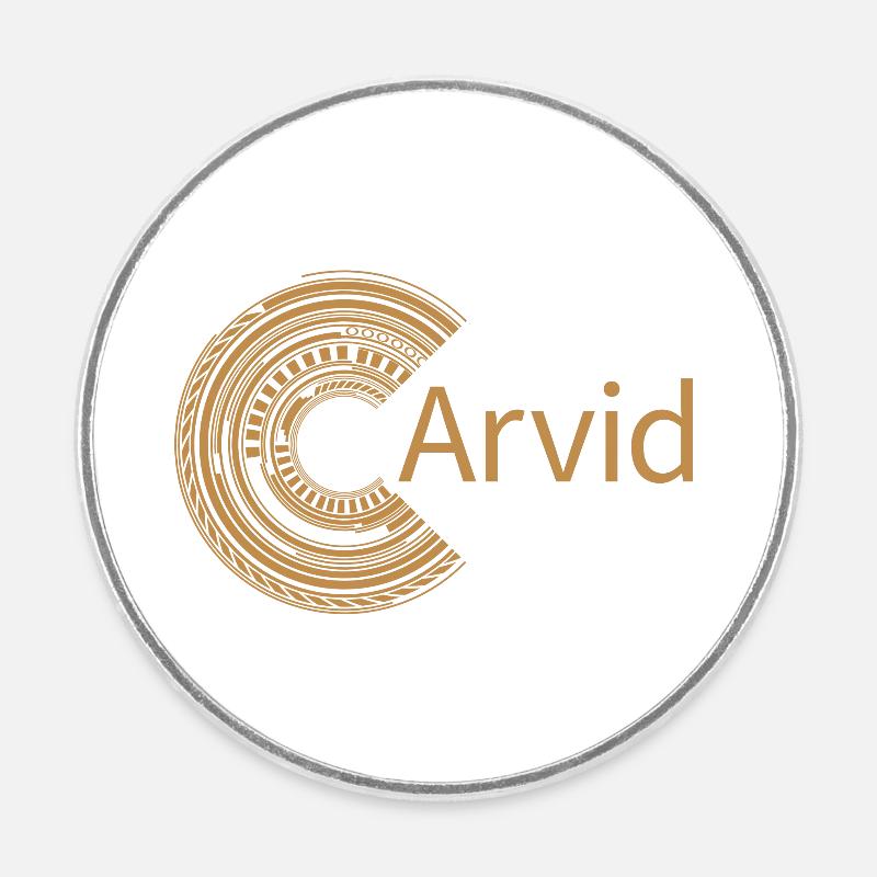 For Arvid - Round  fridge magnet - white