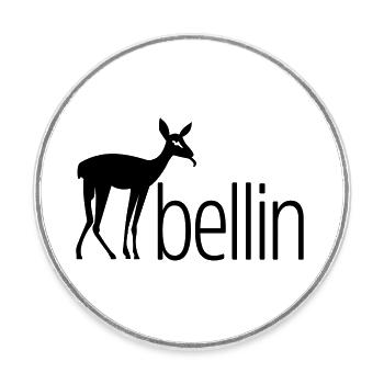 REHbellin Rebellin - Runder Kühlschrankmagnet - Weiß - Vorne