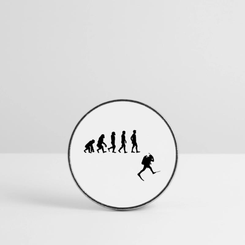 Evolution Freitauchen Freitauchen Plongée Runder Kühlschrankmagnet
