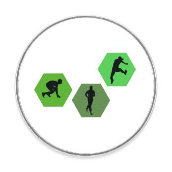 Trail Marathon Athletics Walker Athlete - Round  fridge magnet - white - Front