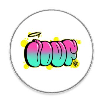 Graph #03 - Round  fridge magnet - white - Front