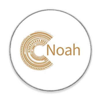 For Noah - Round  fridge magnet - white - Front