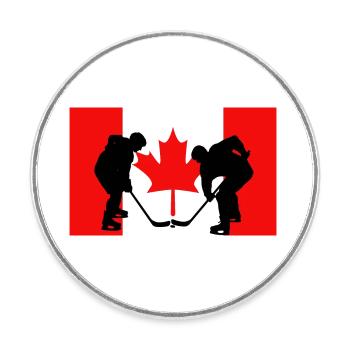 Le Canada, mon pays, mon drapeau ! - Magnet rond - blanc - Devant