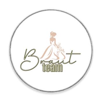 Team bride - Runder Kühlschrankmagnet - Weiß - Vorne