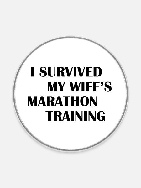 Marathon Running Jogging - Runder Kühlschrankmagnet - Weiß