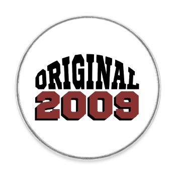 Original 2009 - Round  fridge magnet - white - Front