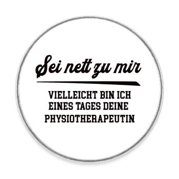 Physiotherapeutin Krankengymnastik Physiotherapie - Runder Kühlschrankmagnet - Weiß - Vorne