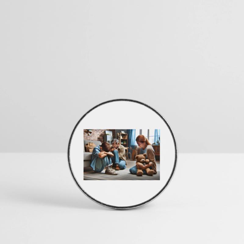 "Silenzio comune" Calamita tonda da frigo