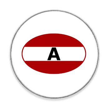Car Stickers Austria - Round  fridge magnet - white - Front