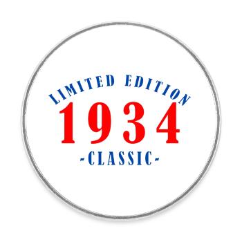 1934 Année de naissance - Magnet rond - blanc - Devant