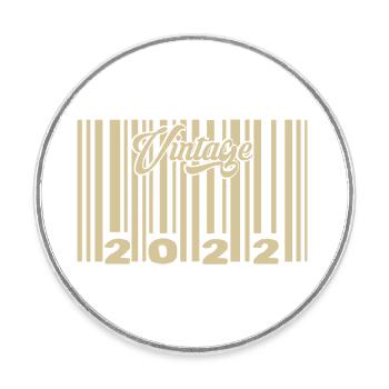 Jahrgang 2022 Barcode 2022: Jahr 2025. - Runder Kühlschrankmagnet - Weiß - Vorne