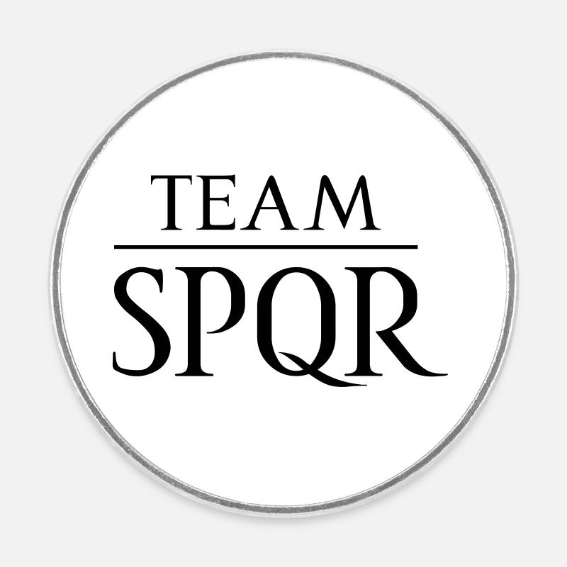 Team SPQR Logo Vector Dark - Round  fridge magnet - white