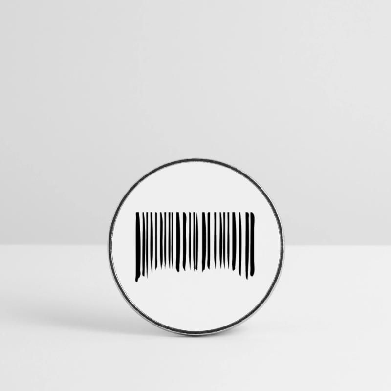 Barcode Strokes Lines Scribbled Barcode Scan Magnet rond