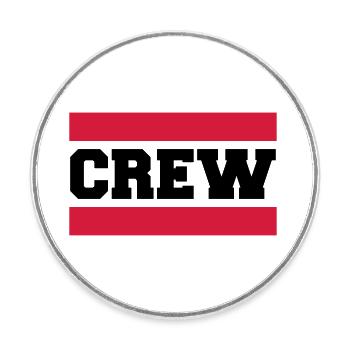 Crew - Round  fridge magnet - white - Front