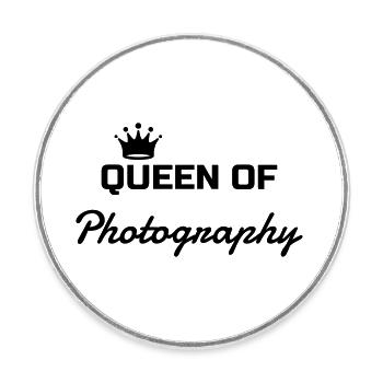 Fotograf / Fotografie / Bild / Video - Runder Kühlschrankmagnet - Weiß - Vorne