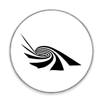 Vector Spiral - Round  fridge magnet - white - Front
