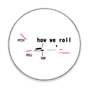 Glider Glider Gliding Glider Pilot - Round  fridge magnet - white - Front