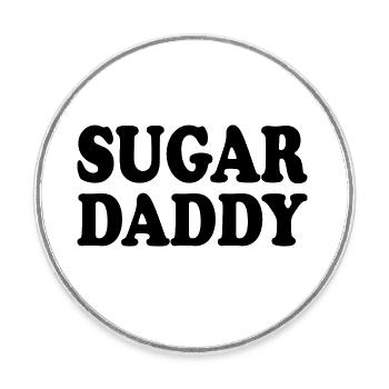Sugar daddy - Runder Kühlschrankmagnet - Weiß - Vorne
