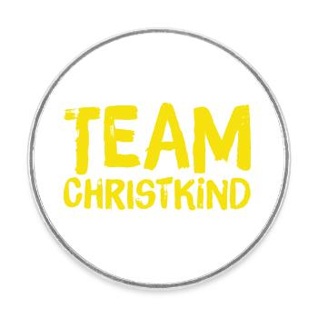 TEAM CHRISTKIND. Weihnachten Merry Christmas X-Mas - Runder Kühlschrankmagnet - Weiß - Vorne