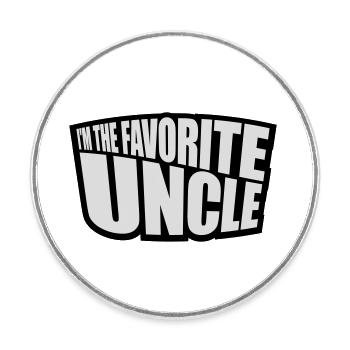 at The Favorite Uncle - Round  fridge magnet - white - Front