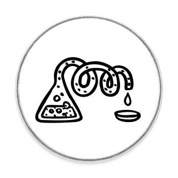 Science lab 1 - Magnet rond - blanc - Devant