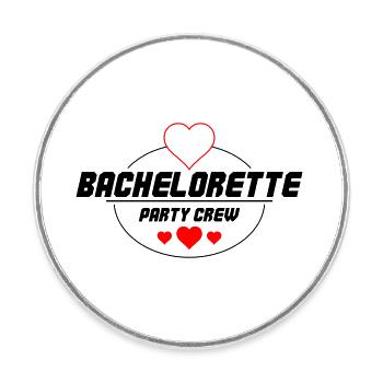Bachelorette Party Crew - Round  fridge magnet - white - Front