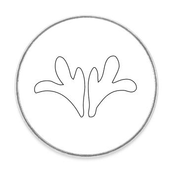Ornament – Vectorgraphic - Round  fridge magnet - white - Front