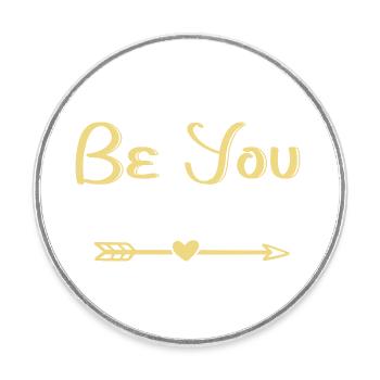 Soyez tiful - Magnet rond - blanc - Devant