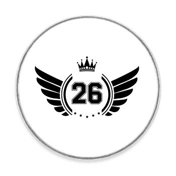 wappen 26 - Runder Kühlschrankmagnet - Weiß - Vorne
