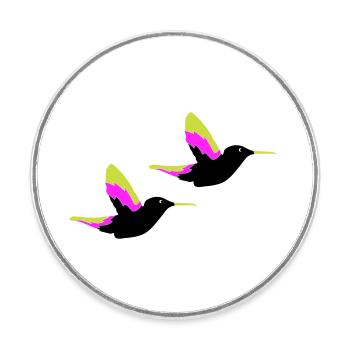 kolibri birds - Runder Kühlschrankmagnet - Weiß - Vorne