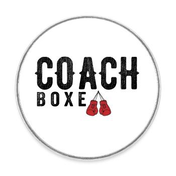 Coach Boxe Entraineur de Boxe | Cadeau Coach Boxe - Magnet rond - blanc - Devant