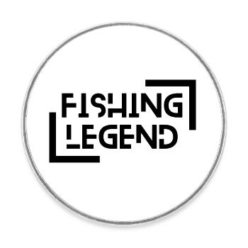 fishing legend fisherman fishing - Runder Kühlschrankmagnet - Weiß - Vorne