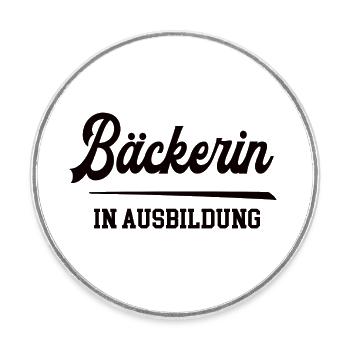 Bäckerin in Ausbildung Bäckerausbildung Lehre - Runder Kühlschrankmagnet - Weiß - Vorne
