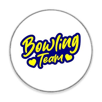 Bowling Team - Runder Kühlschrankmagnet - Weiß - Vorne