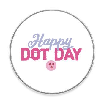 happy new dot day - Runder Kühlschrankmagnet - Weiß - Vorne