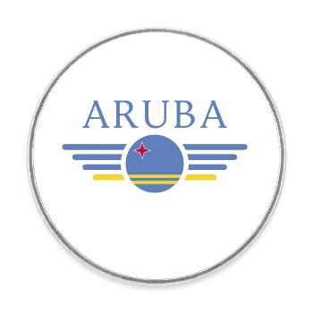Ich liebe Aruba, Eleganz Stil Design T-Shirt - Runder Kühlschrankmagnet - Weiß - Vorne