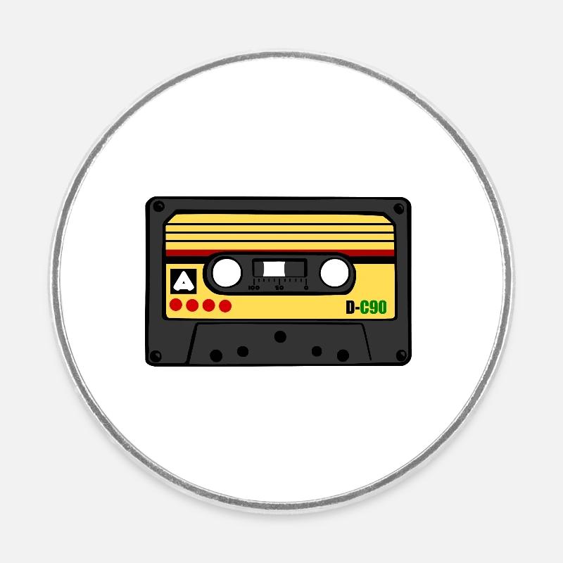 Mixtape - Runder Kühlschrankmagnet - Weiß