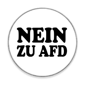 Nein zu afd - Runder Kühlschrankmagnet - Weiß - Vorne