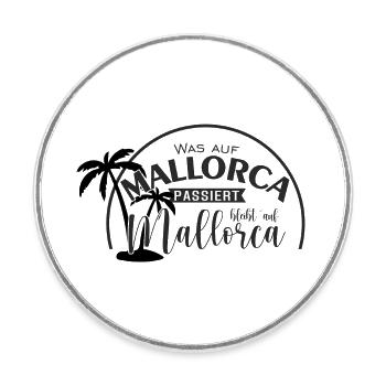 Mallorca - Runder Kühlschrankmagnet - Weiß - Vorne