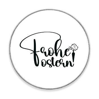 Frohe Ostern 🐰🌸 - Runder Kühlschrankmagnet - Weiß - Vorne