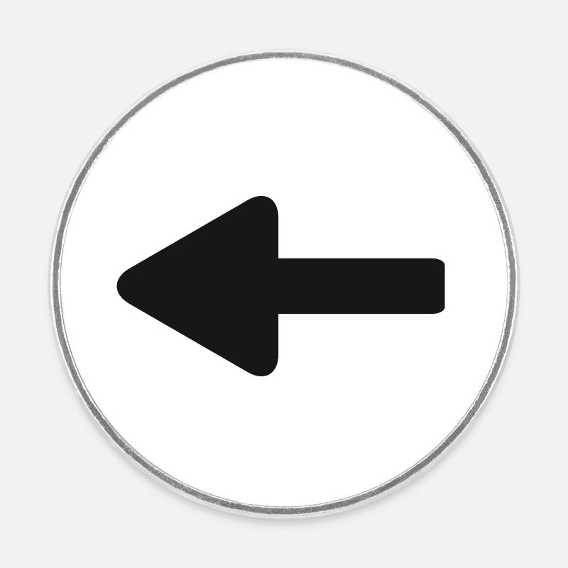 pfeil - Runder Kühlschrankmagnet - Weiß