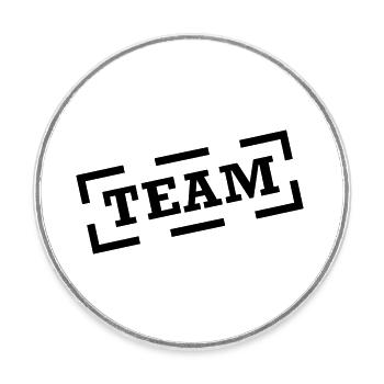 team - Magnet rond - blanc - Devant