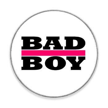 Bad Boy - Cool Boy - Round  fridge magnet - white - Front