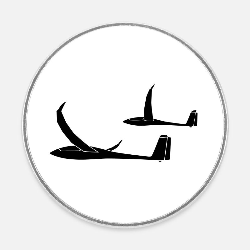 Glider glider flying glider pilot - Round  fridge magnet - white