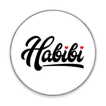 Habibi forever - Runder Kühlschrankmagnet - Weiß - Vorne