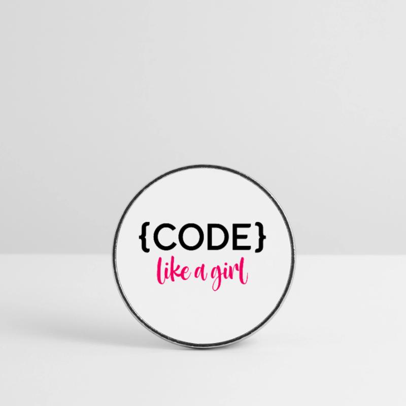Code Like A Girl Programming Coder Computer Geek D Runder Kühlschrankmagnet