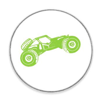 Geiler Scheiß Im Maßstab 1:10 Modellbau RC Car - Runder Kühlschrankmagnet - Weiß - Vorne