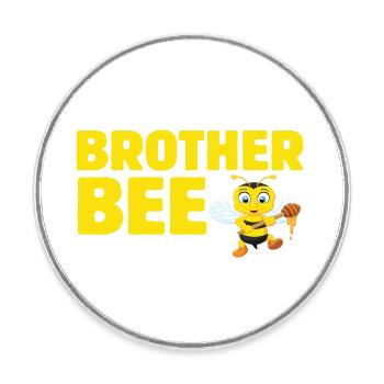 Frère Abeille - Magnet rond - blanc - Devant